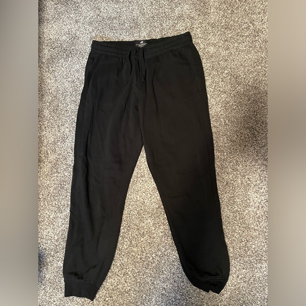 Black drawstring sweatpants H&M